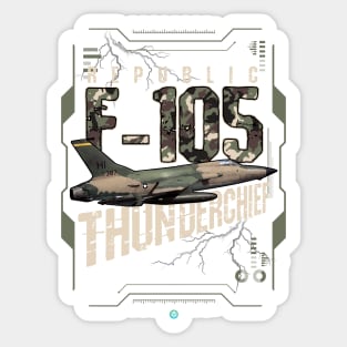 F105 Thunderchief Airforce Pilot Gift Modern Warbird Vietnam Korea War Sticker